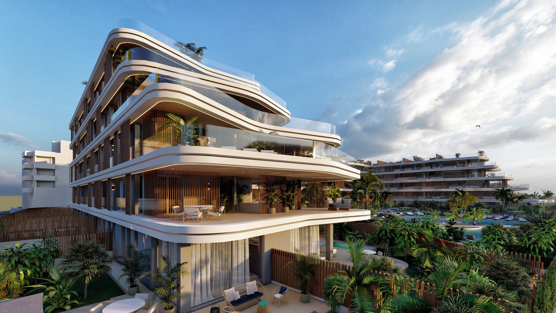 apartments with layered terraces